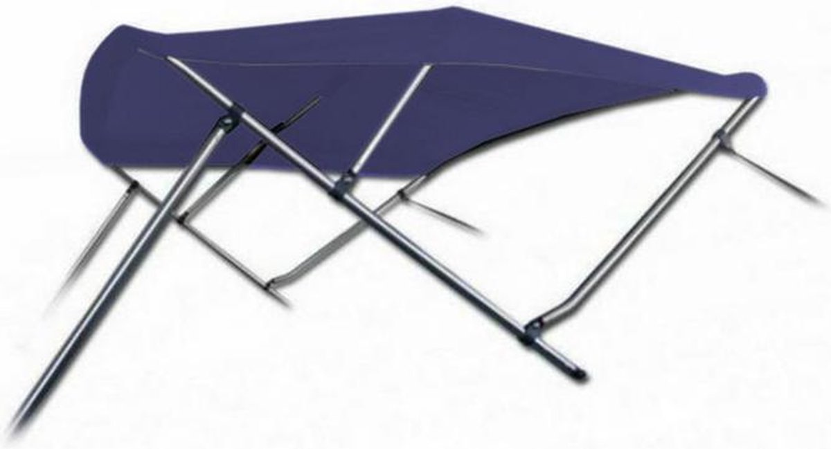 3 Boog Biminitop Zonnetent PREMIUM H117 cm BLAUW Breedte 200-213 cm
