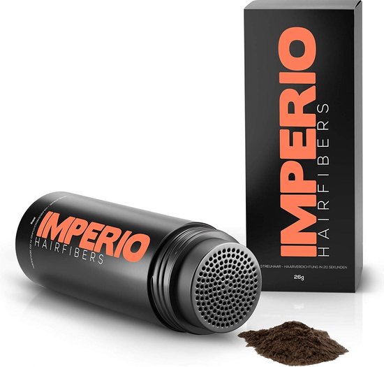 IMPERIO Premium Haarvezels Middenbruin - Kaalheid Mannen - Alopecia Vrouwen - 100% Onzichtbaar