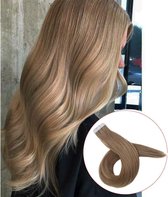 Tape Extensions 50gram 45cm kl.6 donker blond 10dubbele strips 100%Echt haar