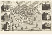 Poster Historische Oude Kaart Hoorn - Stadsplattegrond - 1648 - 50x70 cm - Plattegrond