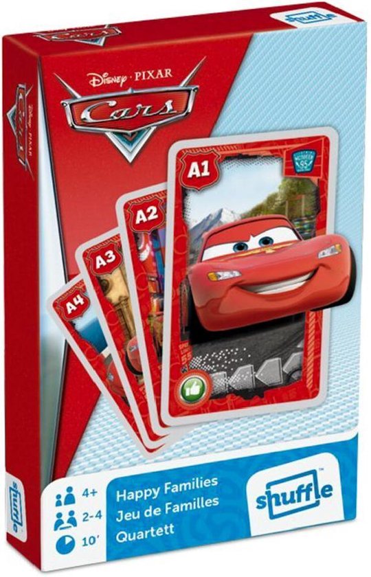 Disney Cars Kwartetspel en Actiespel 2 in 1 / Happy families blister
