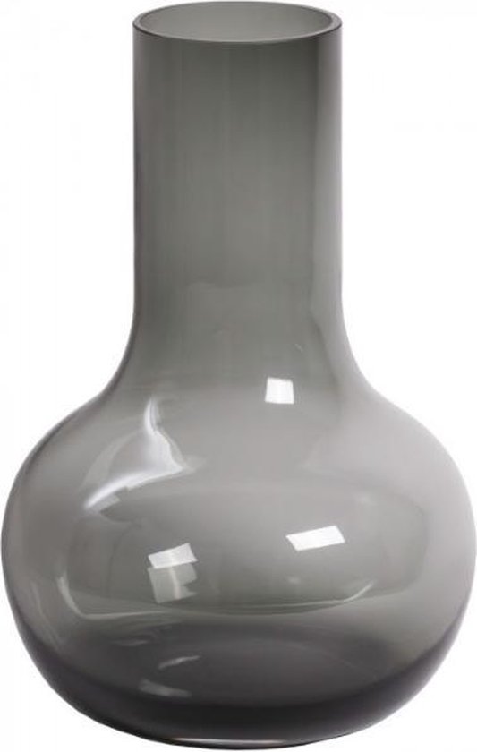 Glazen design vaas Seim big grey - Ø28 x H50 cm