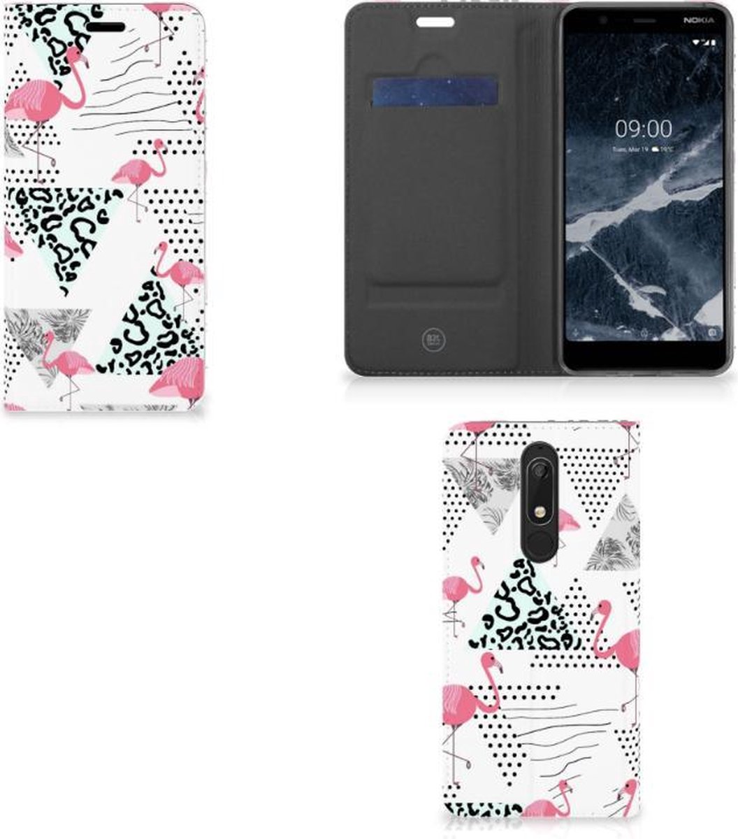 Nokia 5.1 (2018) Hoesje maken Flamingo Triangle