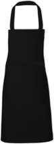 Link Kitchenwear Hobbyschort met handige zak in de kleur Zwart, afmetingen 80x73cm.