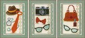 Miniatuur kit Vintage accessoires set van 3 - Vervaco - PN-0150399