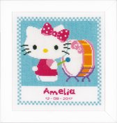 Telpakket kit Hello Kitty speelt op trom  - Vervaco - PN-0156474