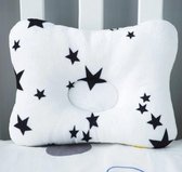WiseGoods - Oreiller ergonomique pour bébé empêche la tête plate - Tête plate - Oreiller enfant - Étoiles noires