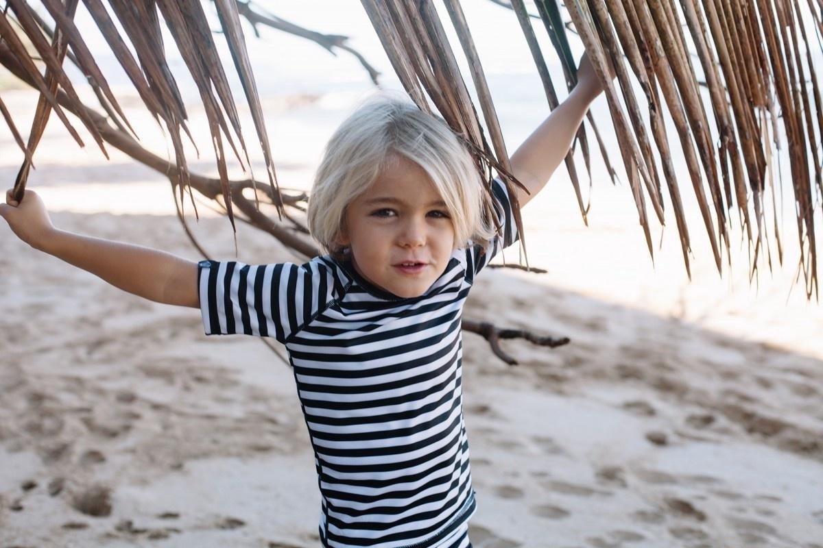Beach & Bandits UV zwemshirt Kinderen Stripe Tee - Zwart/Wit — afbeelding 6
