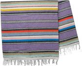 Mexicaanse deken - serape - katoen -215 x 145cm - Violet - ABMZZ0violet