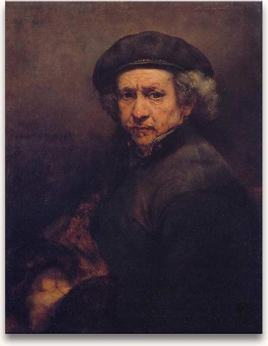 Handgeschilderd schilderij Olieverf op Canvas - Rembrandt van Rijn – Zelfportret 1624