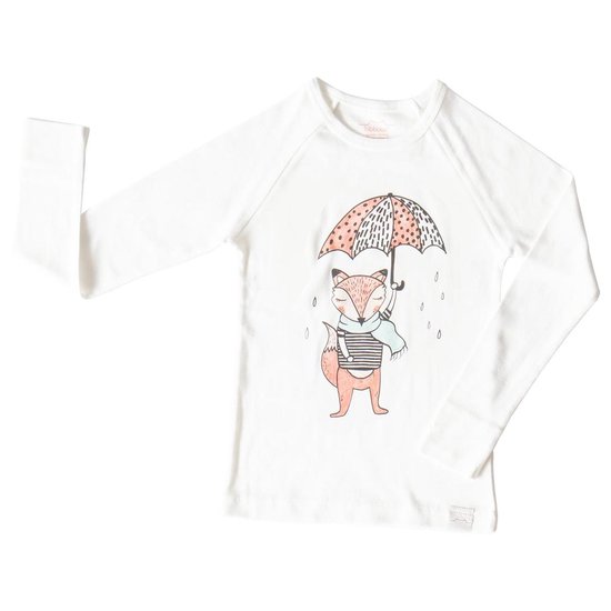 Little Hibboux pyjamashirt Dreamer Fox unisex kids dierenprint (3-4 jaar)