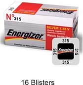 16 stuks (16 blisters a 1 stuk) Energizer Silver Oxide 315 LD 1.55V