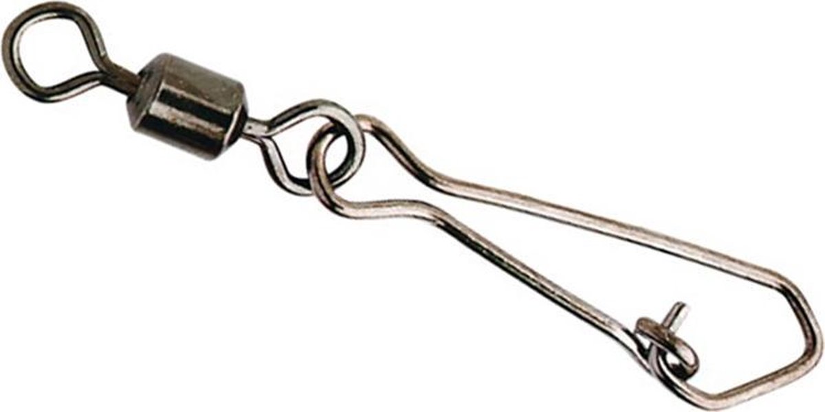 Spro Rolling Swivel+Hook Snap - Haakmaat 4 - Zilver