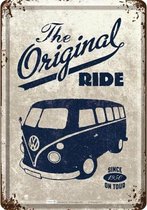 The Original Ride - VW Bulli Metalen Postcard 10x14 cm
