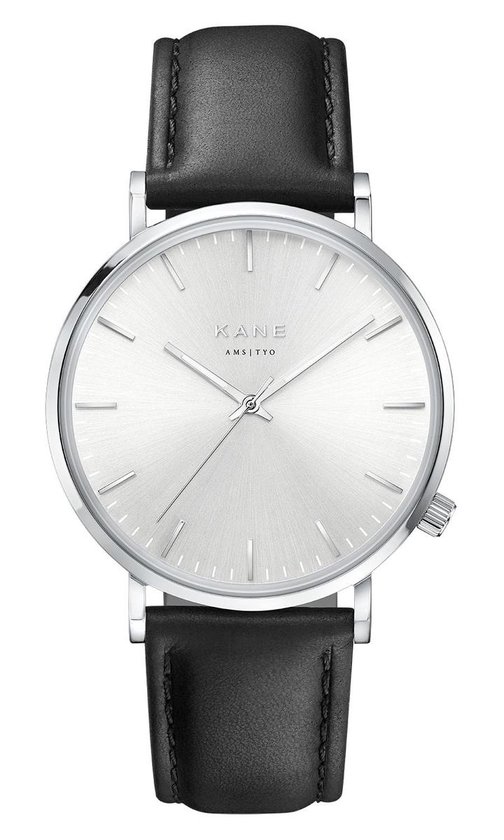 KANE horloge Silver Steel Classic Black (SS) | bol.com