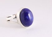 Zilveren ring met lapis lazuli - maat 16