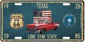 Texas Lone Star State Metalen Kentekenplaat Met Reliëf