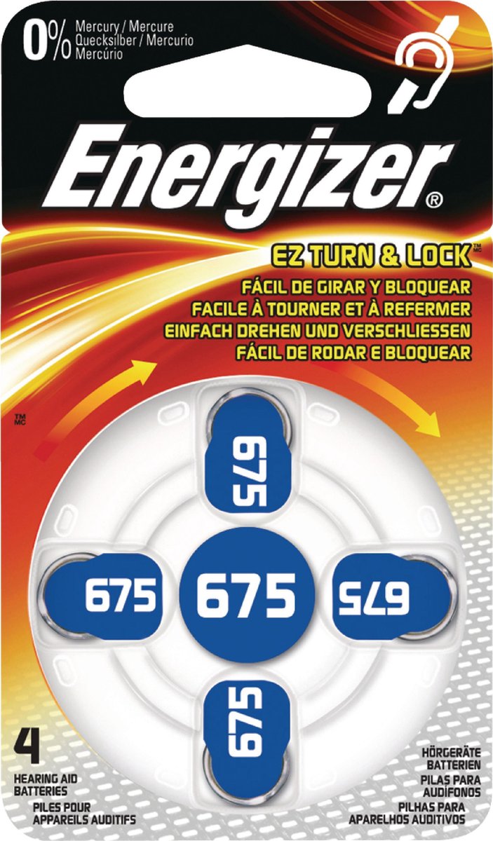 Energizer 675 – Gehoorapparaat batterijen – Blauw – 1.4V
