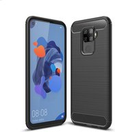 Huawei Mate 30 Lite Carbone Brushed Tpu Zwart Cover Case Hoesje CBL