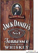 TH Commerce Jack Daniels Whiskey - Old no 7 - Drank - Alcohol - Metalen Wandbord - Muurplaat - Vintage - Retro - 2127