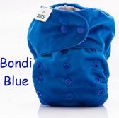 Bambooty wasbare luier bondi blue blauw - met inlegger - basics all-in two - one size