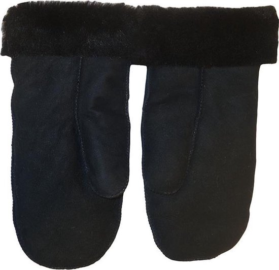 Bernardino Mitaines Double Face avec doublure en agneau - noir - Unisexe - Taille 9 (XL)