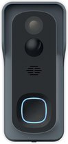 QNECT Slimme Video Deurbel - WiFi - Full HD 1080P - 140 graden kijkhoek - Bewegingsdetectie en 2-way audio - Inclusief ingebouwde oplaadbare batterij - Werkt met Google Home en Amazon Alexa