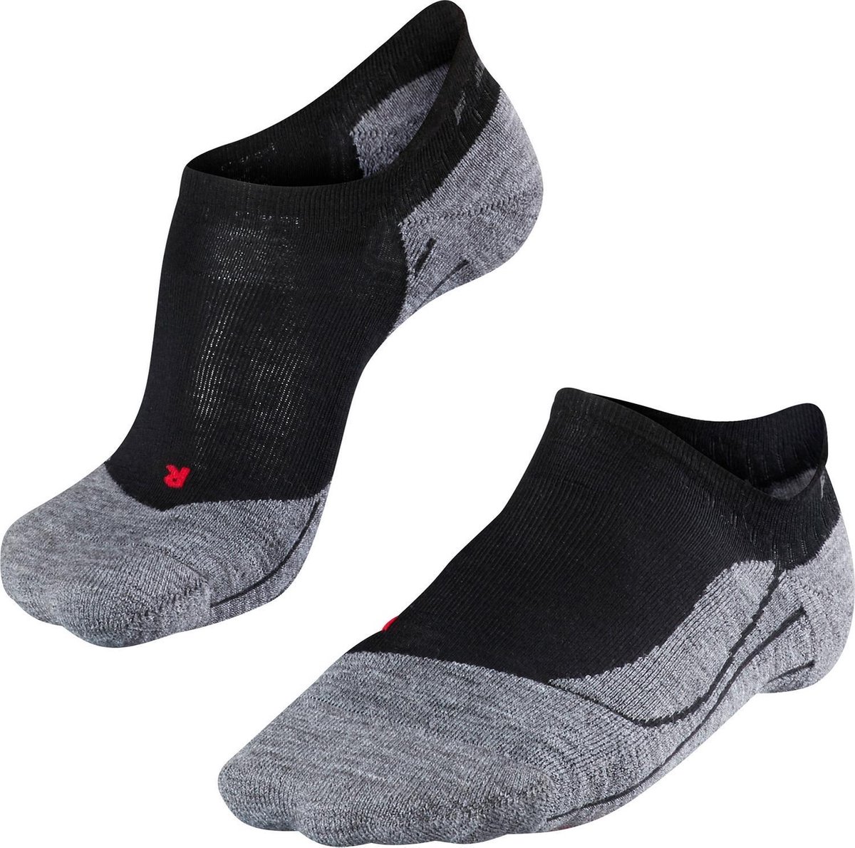 FALKE TK5 Invisible anti-blaar dun wol functioneel materiaal wandelsokken dames Zwart