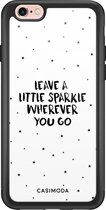 iPhone 6/6s hoesje glass - Leave a little sparkle | Apple iPhone 6/6s case | Hardcase backcover zwart