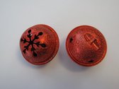 KERSTBEL - SATIJN ROOD 40 MM. 10 STUKS.