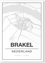 Poster/plattegrond BRAKEL - 30x40cm