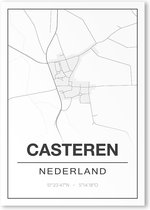 Poster/plattegrond CASTEREN - 30x40cm