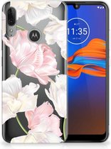 Back Case Motorola Moto E6 Plus TPU Siliconen Hoesje Lovely Flowers