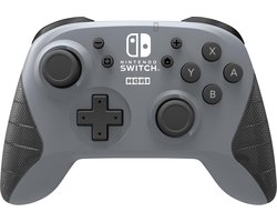 Hori Draadloze Pro Controller - Officieel Gelicenseerd - Nintendo Switch + Lite - Grijs
