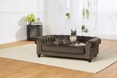 Enchanted Home Pet Sofa Wentworth Grijs 113x70x35,5 cm - Luxe Design Bank Meubel voor Honden en Katten - Super Soft Pluche Dierenmand - Slaapmand Hondenmand Kattenmand - Slaapbed Hondenbed Ka