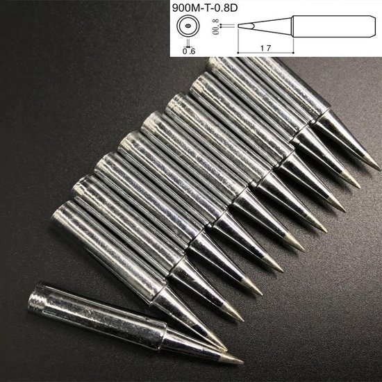 Pointes De Fer à Souder 900M-T-I - Lot De 10, Base Cuivre Sans Plomb, électroplaquées Fer, Pour Station 936/937
