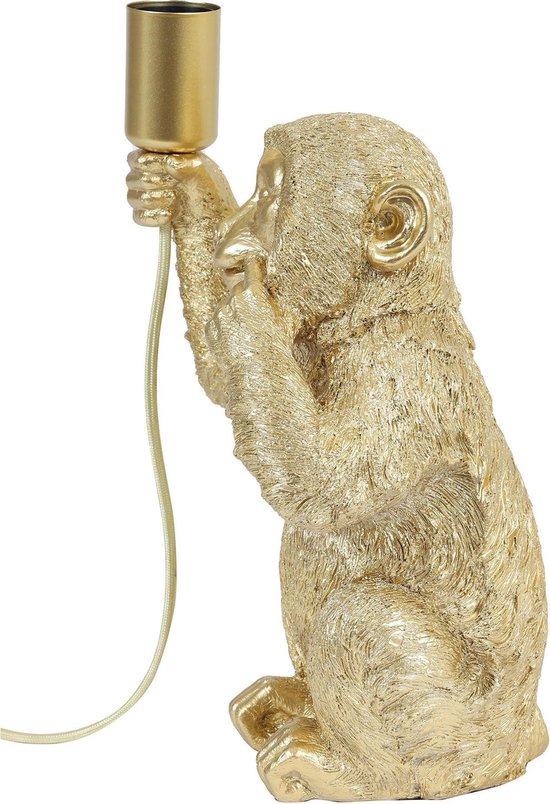 Light & Living Tafellamp Monkey - Goud - 20x19,5x34cm - Bohemian