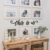 "This is Us"| Muurteksten & Citaten | Metal Wall Quotes by Hoagard | 3 delige | Wandhangdecor voor Slapkamer, Woonkamer, Trap Wanddecoratie | Metalen Muurcitaten