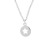 Jewelryz | Ketting Ster Open | 925 zilver | Halsketting Dames Sterling Zilver | 50 cm