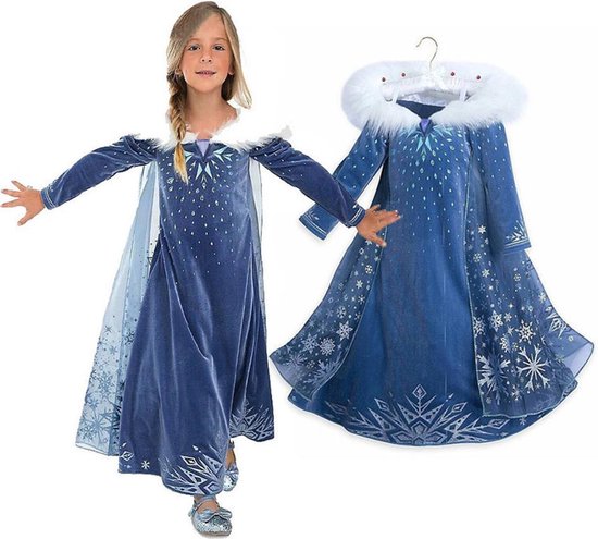 Frozen jurk- Frozen 2- verkleedkleren meisje-Elsa jurk- Maat 120 | bol