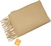 100% Wollen Baby-Alpaca Sjaal uit Peru | Zacht en Warm | 180 cm × 30 cm | Vrouw & Man | Beige