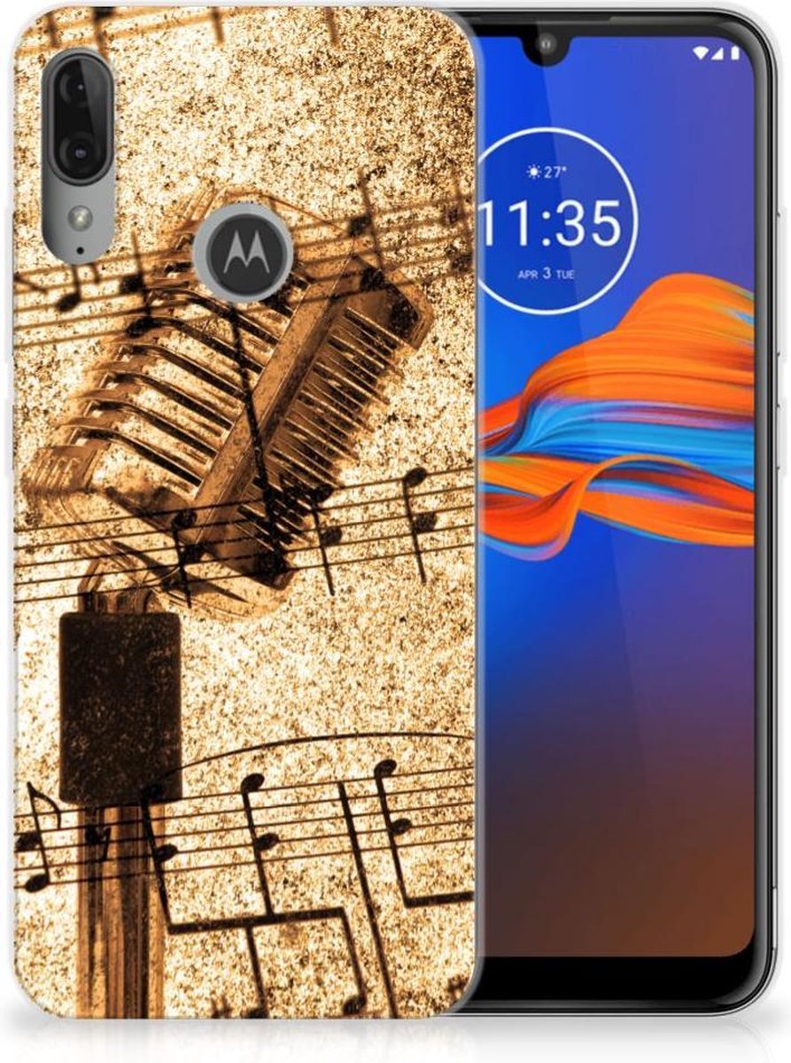 Motorola Moto E6 Plus Siliconen Hoesje met foto Bladmuziek
