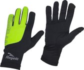 Rogelli  Running Handschoenen Touch - Zwart/Fluor Groen - Maat XL