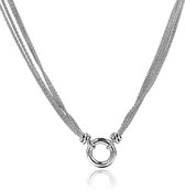 ZINZI zilveren multi-look collier 43cm ZIC1397