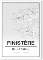 Poster/plattegrond FINISTERE - A4