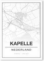 Poster/plattegrond KAPELLE - 30x40cm