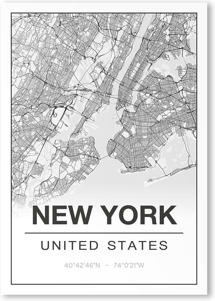 Poster/plattegrond NEWYORK - A4