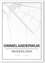 Poster/plattegrond OMMELANDERWIJK - A4