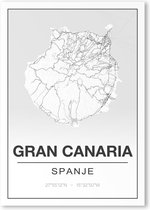 Poster/plattegrond GRANCANARIA - A4