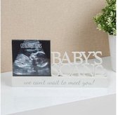 CelebrationGifts echo fotolijst met houten letters baby's scan
